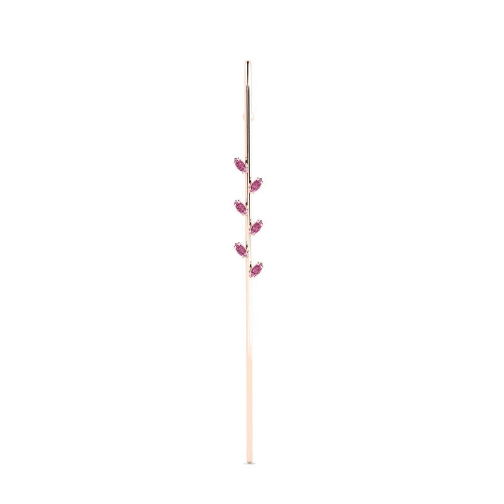 Rotgold 585 Rhodolit-Granat Ohrpiercings Eyro