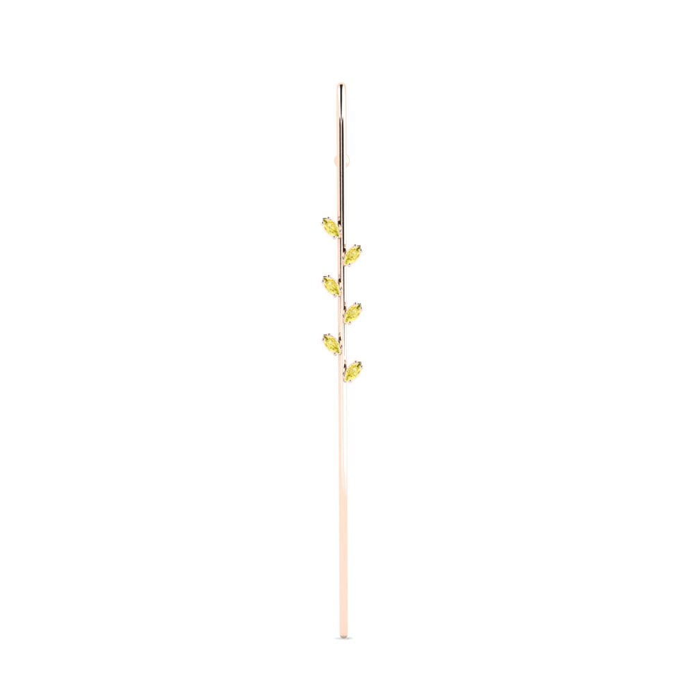 Rotgold 585 Gelber Saphir Ohrpiercings Eyro