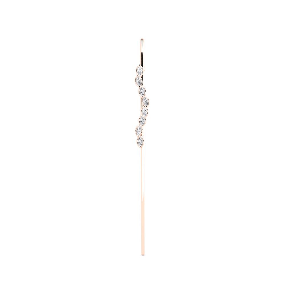 Rotgold 750 Labor-gezüchteter Diamant Ohrpiercings Farnicato