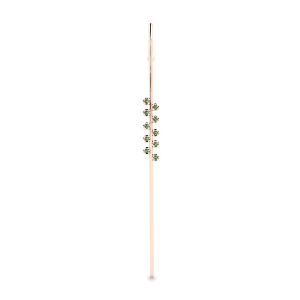 Rotgold 585 Grüner Diamant Ohrpiercings Fnde