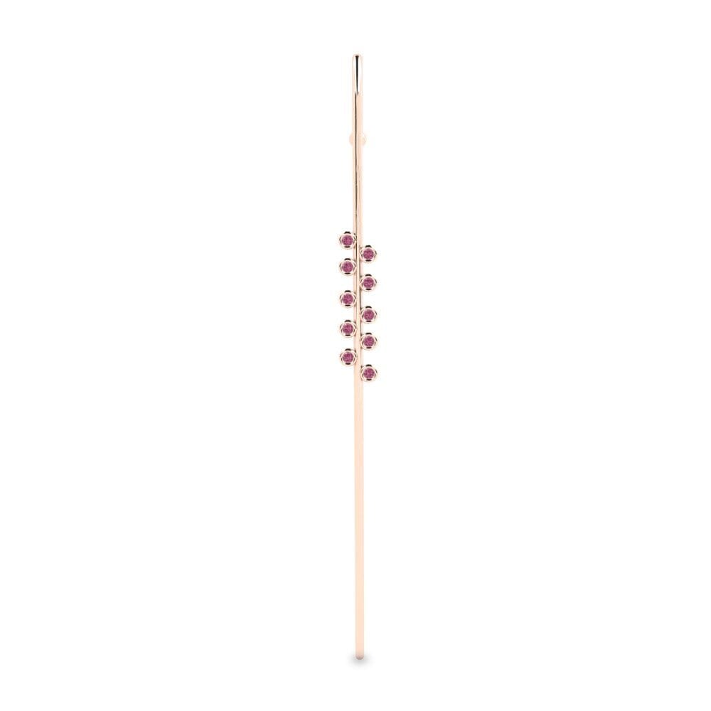 Rotgold 585 Rhodolit-Granat Ohrpiercings Fnde