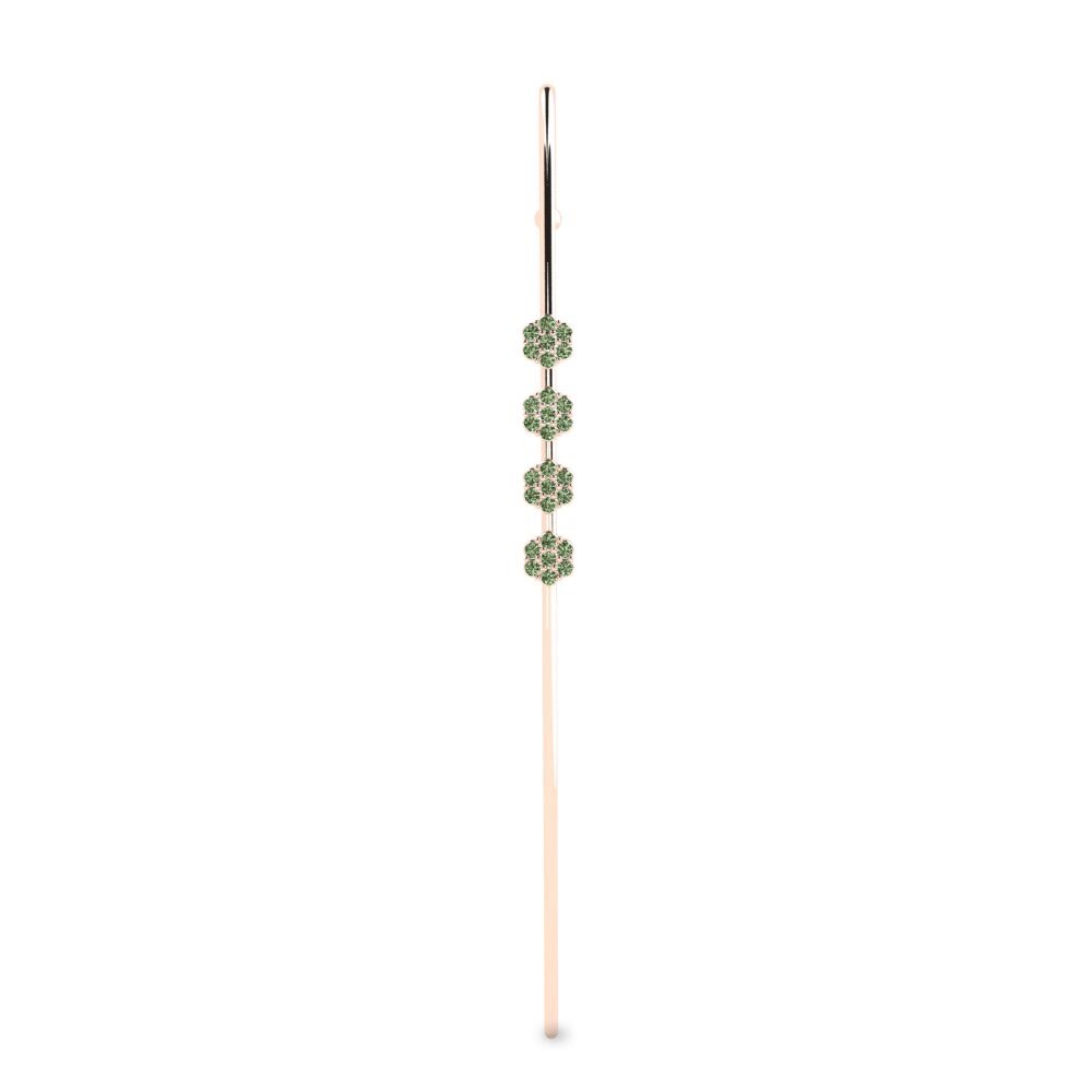 Rotgold 585 Grüner Diamant Ohrpiercings Haused