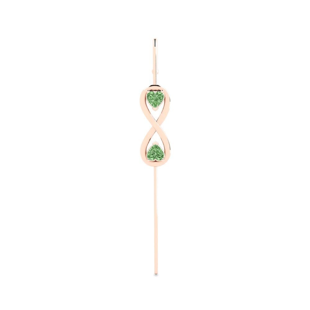 Rotgold 585 Grüner Diamant Ohrpiercings Heans