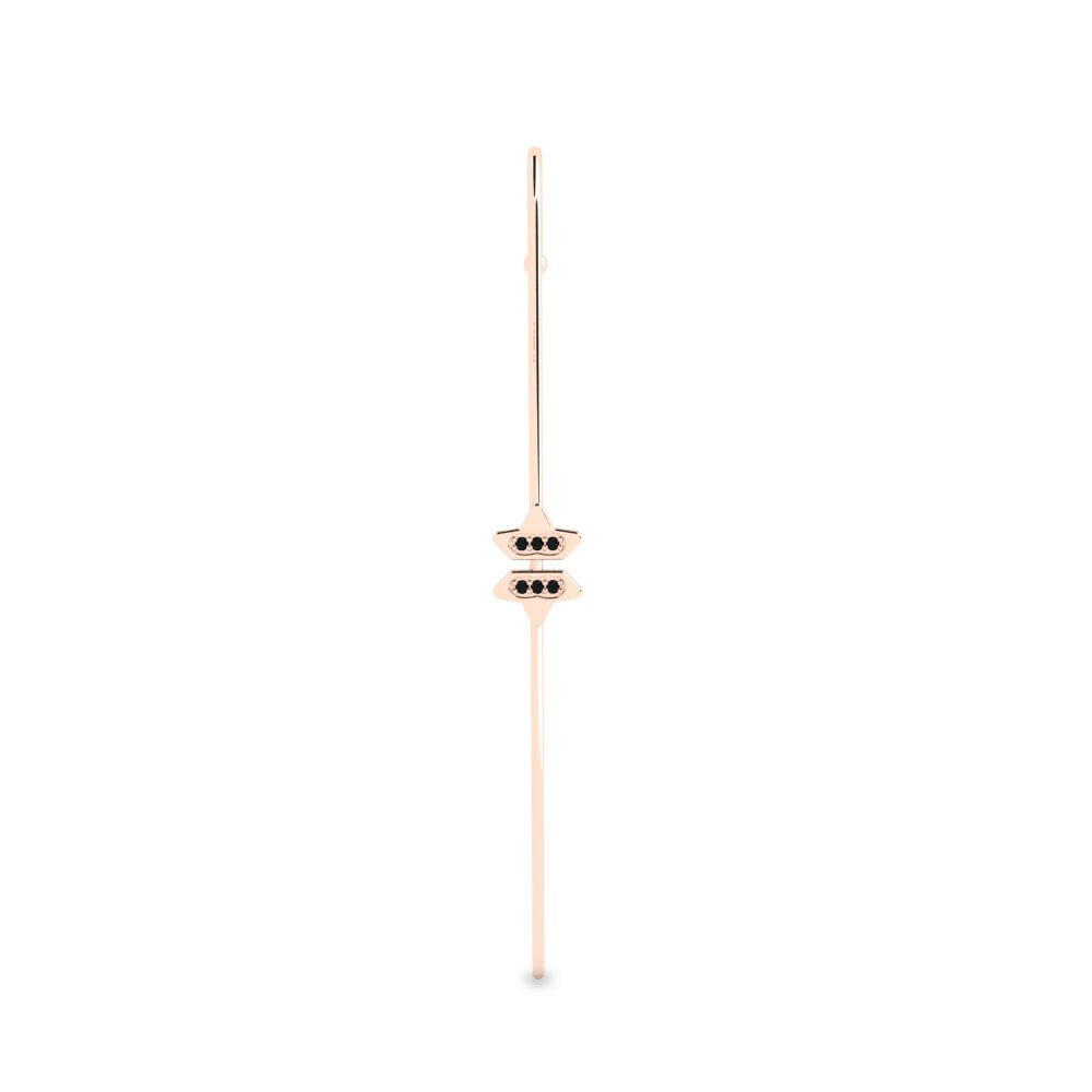 14ct Rose Gold Black Diamond Ear Piercing Heenat