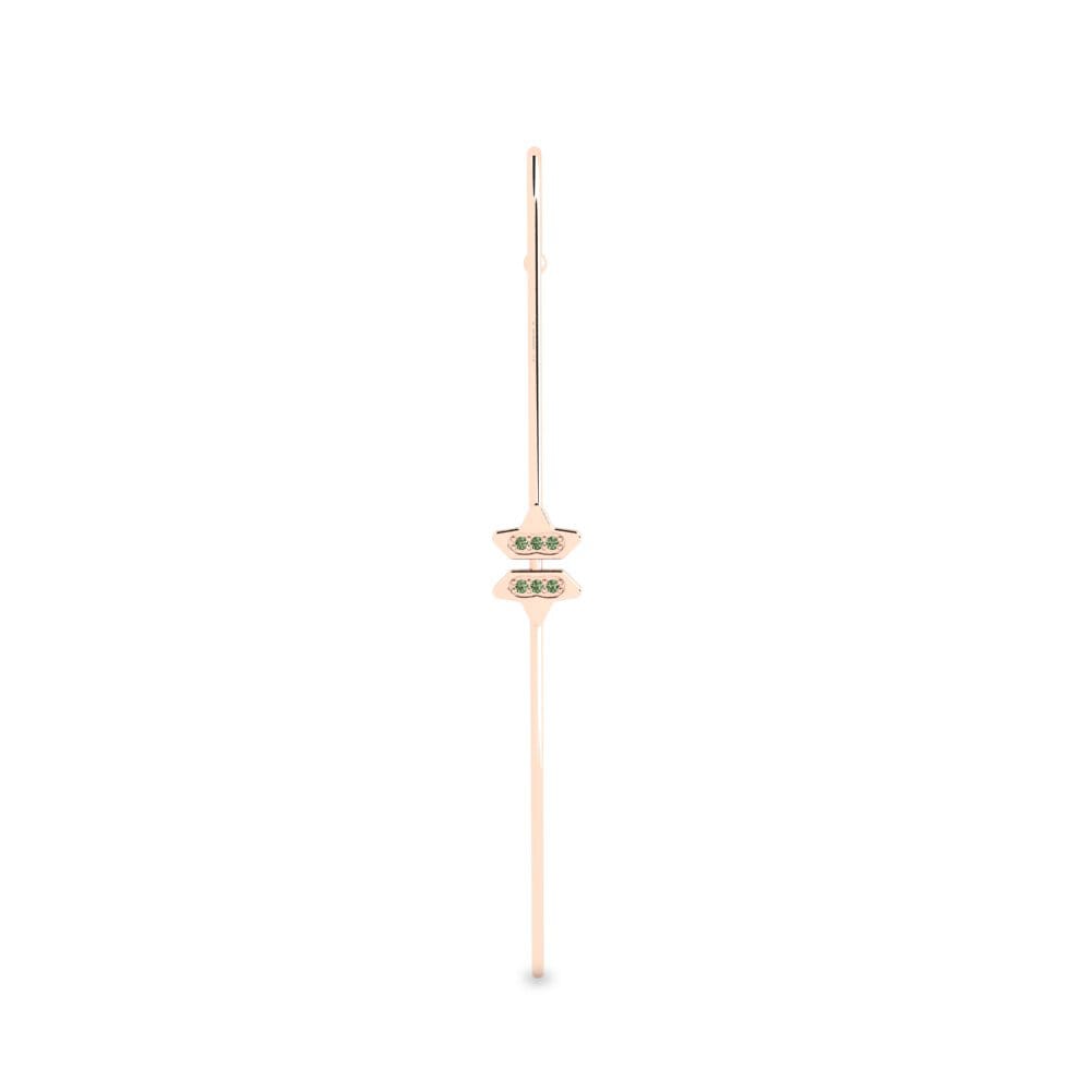 Rotgold 585 Grüner Diamant Ohrpiercings Heenat