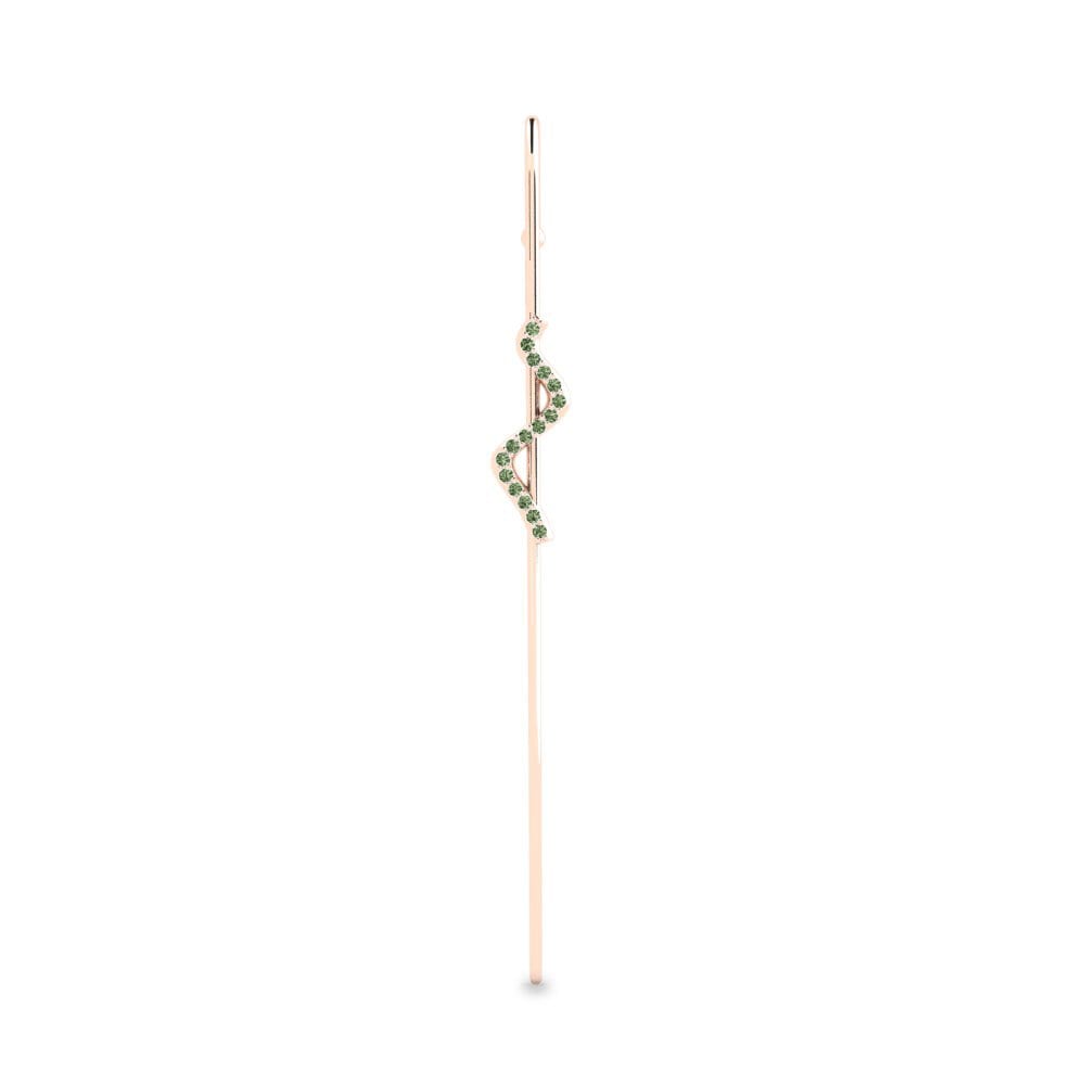 Rotgold 585 Grüner Diamant Ohrpiercings Krucli