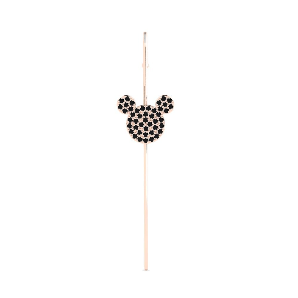 14ct Rose Gold Black Diamond Ear Piercing Lasle