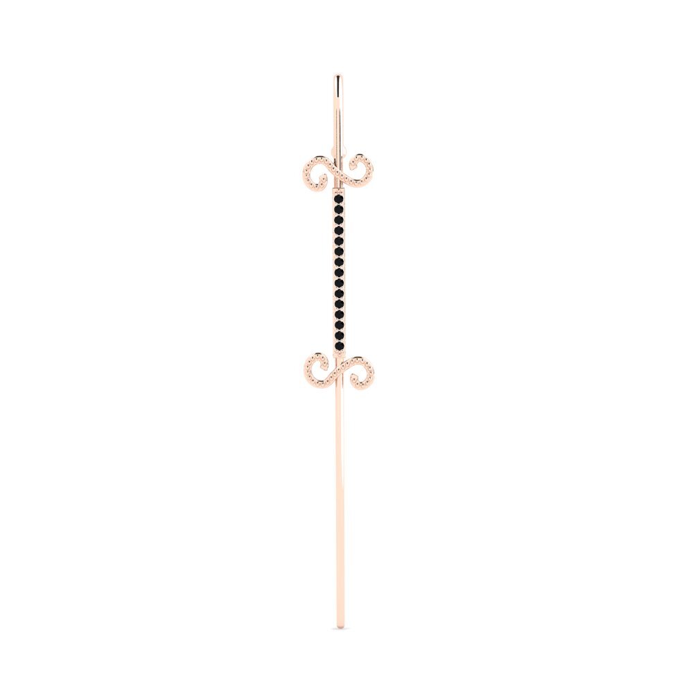 14ct Rose Gold Black Diamond Ear Piercing Lendo
