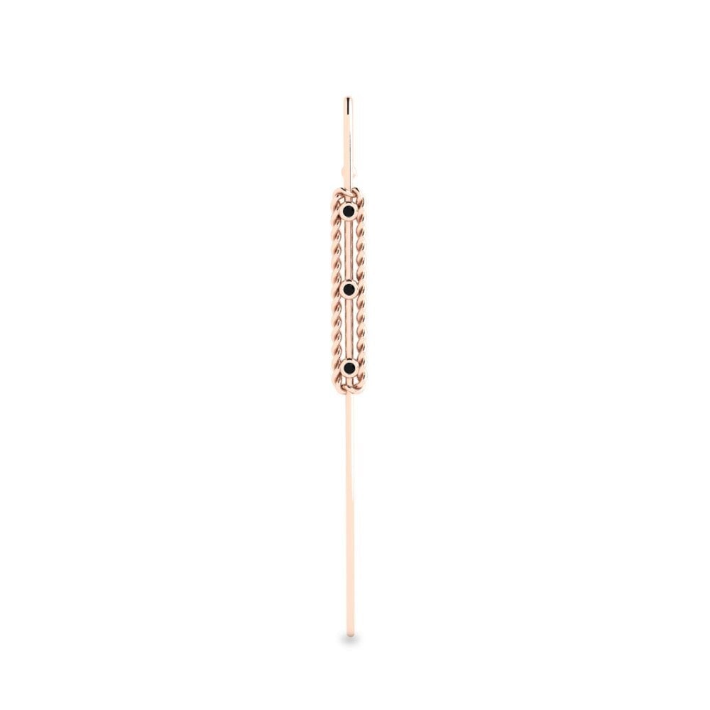 14ct Rose Gold Black Diamond Ear Piercing Lole