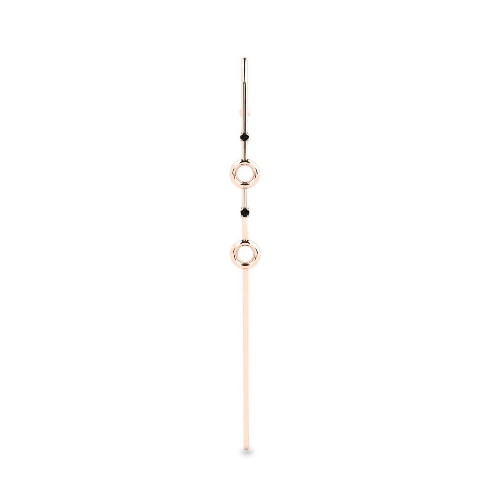 14ct Rose Gold Black Diamond Ear Piercing Mesli