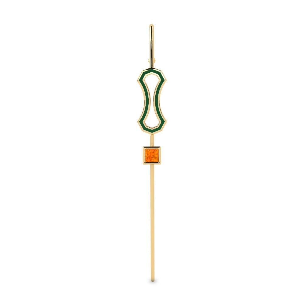 Orangefarbener Saphir Ohrpiercings Ndes