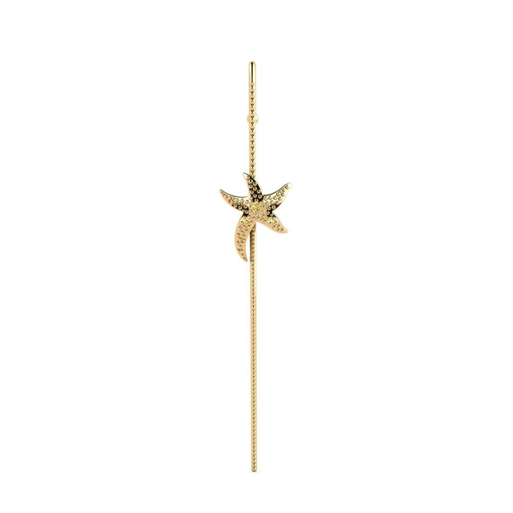 Diamante amarillo Pendientes Neritez
