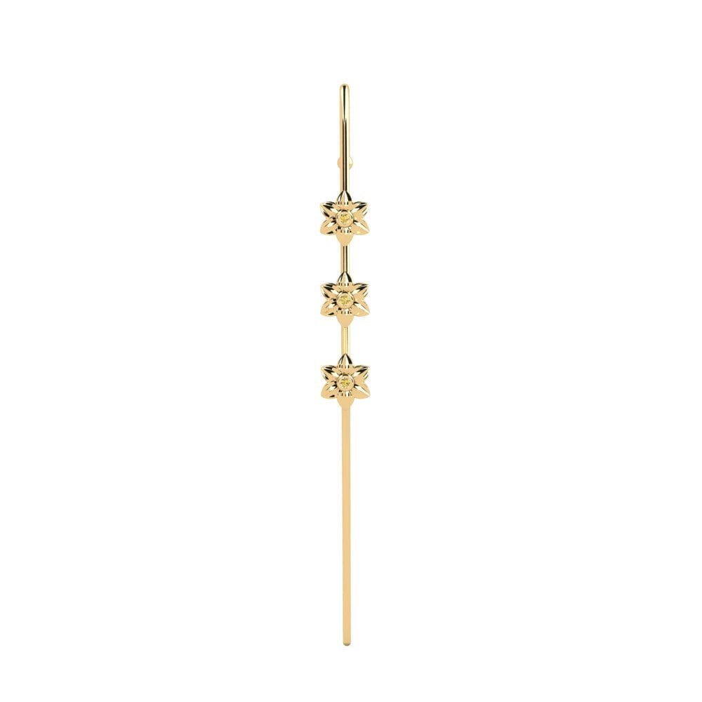 Diamante amarillo Pendientes Ofunce