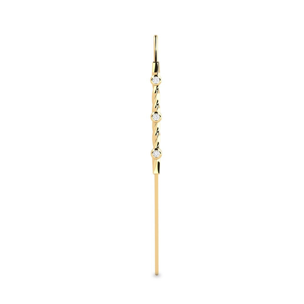 Zafiro blanco Pendientes Swice