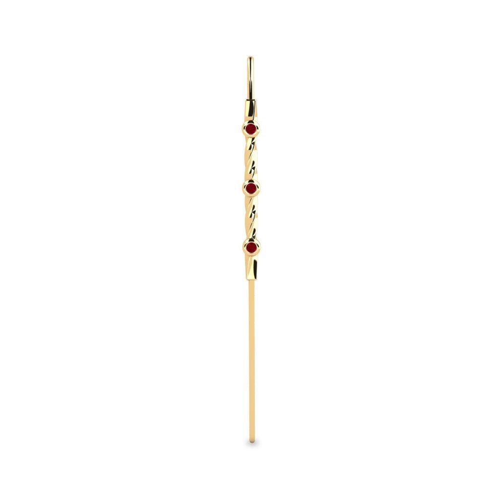Circonita Roja Pendientes Swice