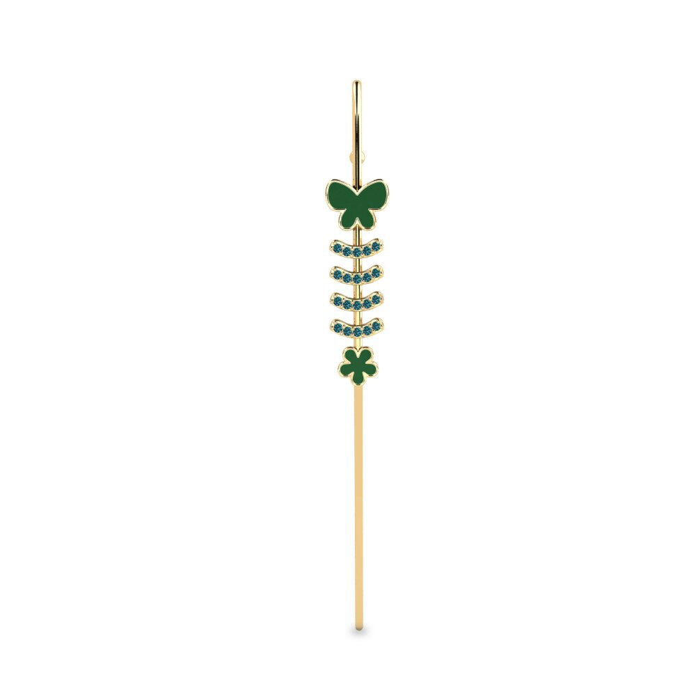 Blauer Diamant Ohrpiercings Wramira