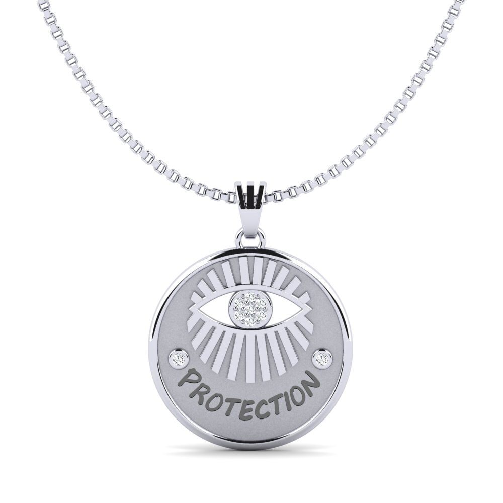 Weißgold 750 Zirkonia Damen anhänger Assumption