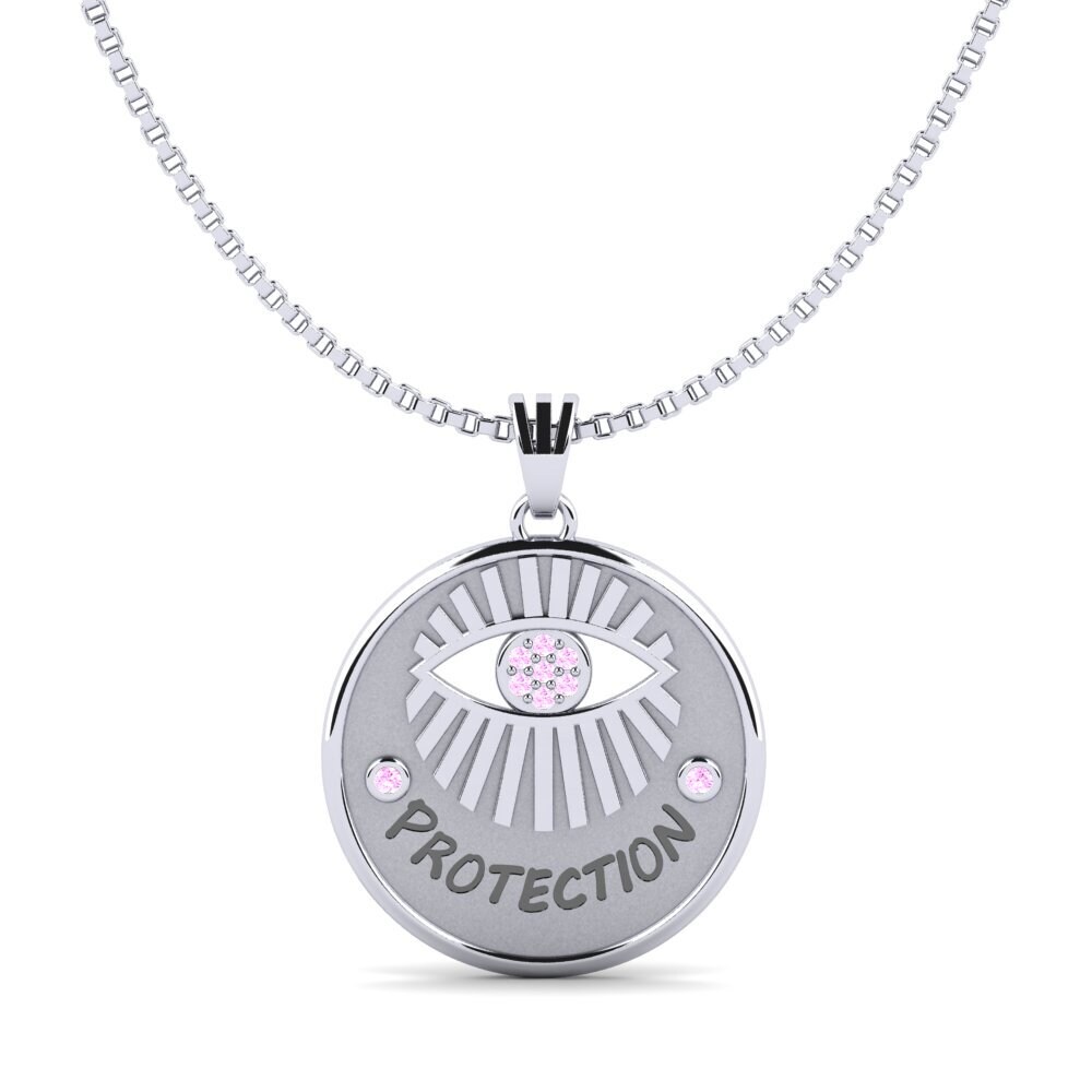 950 Palladium Rosa Saphir Damen anhänger Assumption