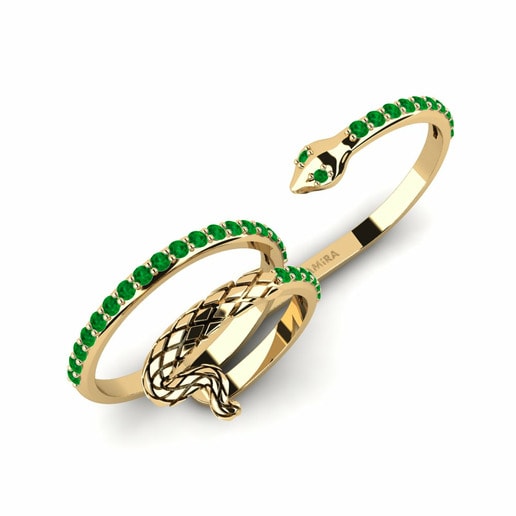 Ring Beneficial 585 Yellow Gold & Emerald
