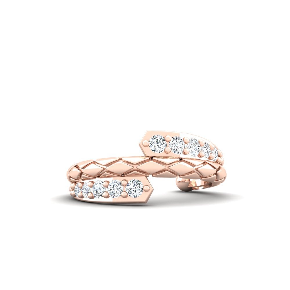 9k Oro Rosa Circonita Pendiente de mujer Manatua