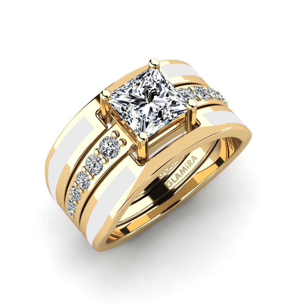 Or Jaune 18k Bague Andode SET