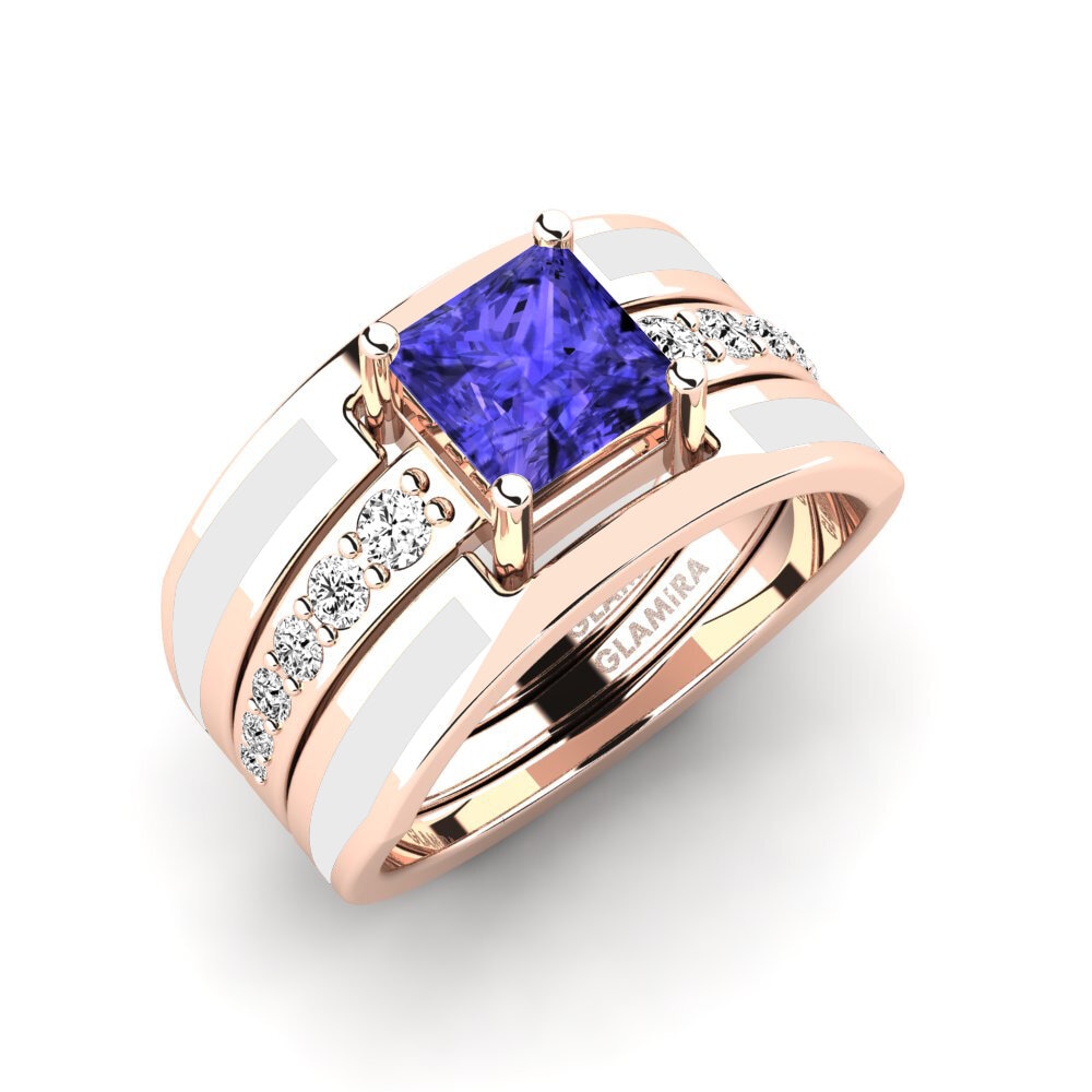 Tansanit Ring Andode SET