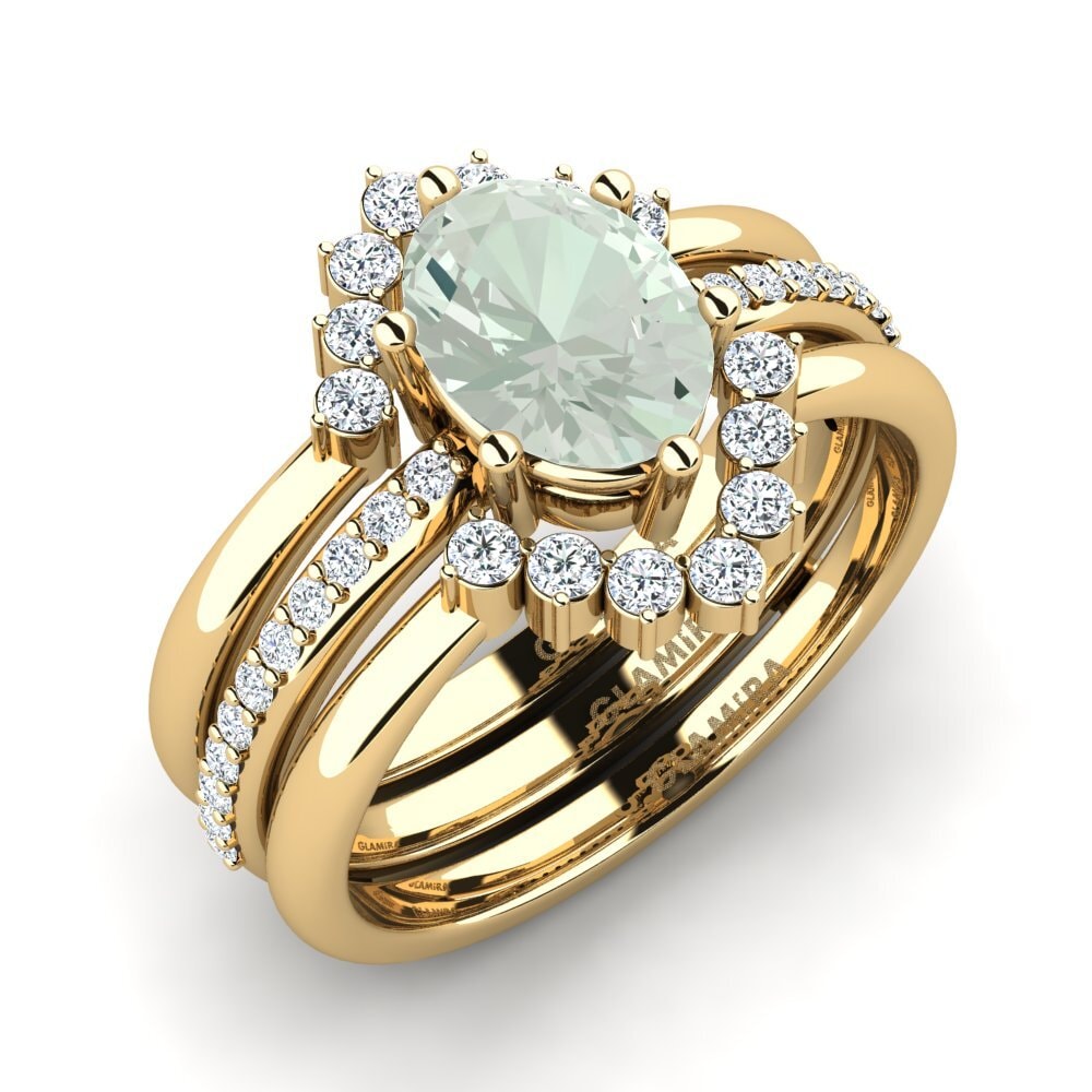 Green Amethyst Ring Begdez SET