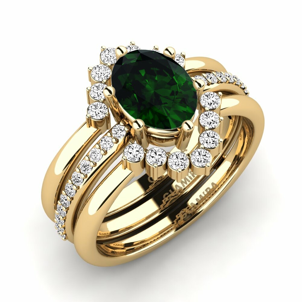 Green Tourmaline Ring Begdez SET