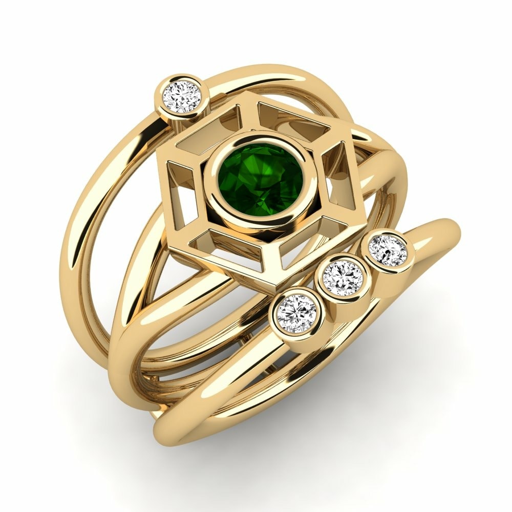 Anello Ghwy SET Tormalina Verde