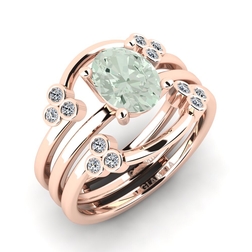 Green Amethyst Ring Hyunwoo SET