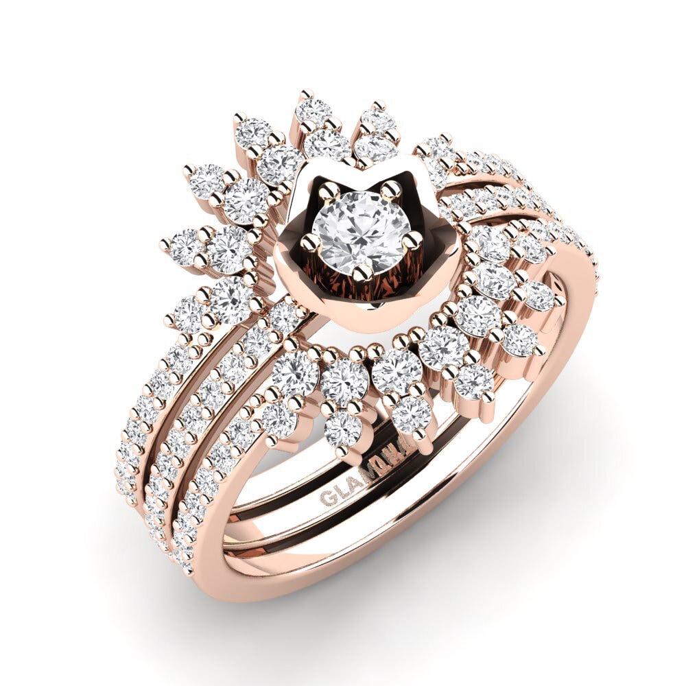 Saphir Blanc Bague Lifigi SET