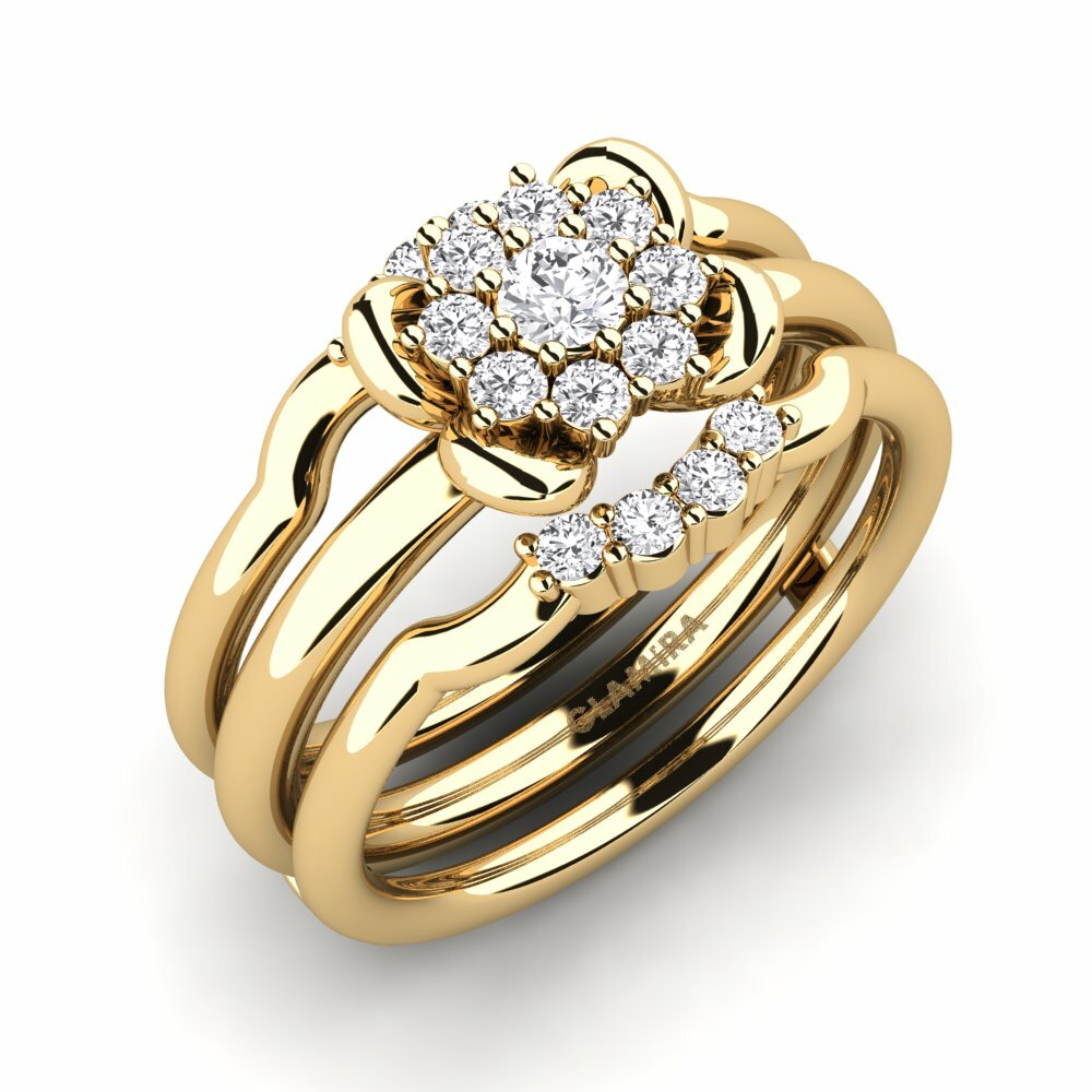 Saphir Blanc Bague Irceo SET