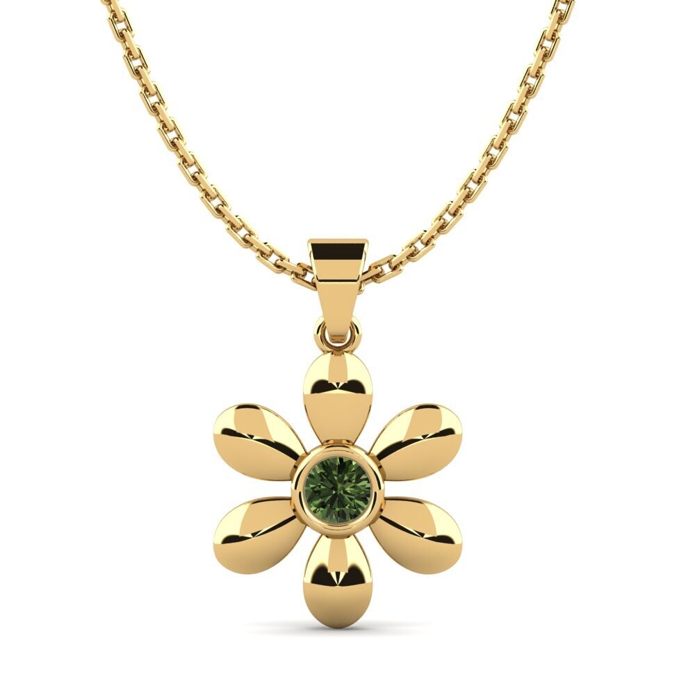Green Sapphire Women's Pendant Ammoniaque