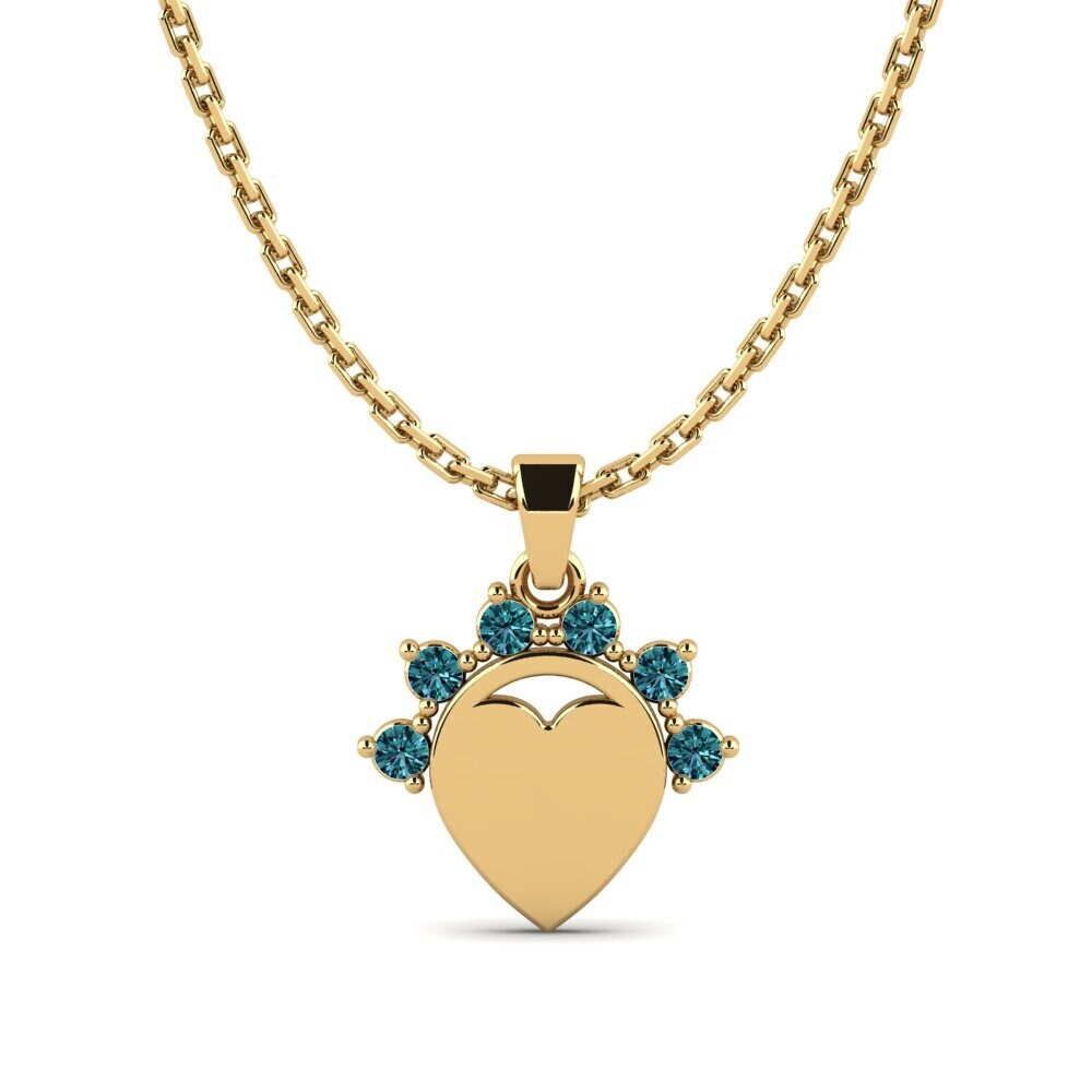 Blue Diamond Women's Pendant Bronteex