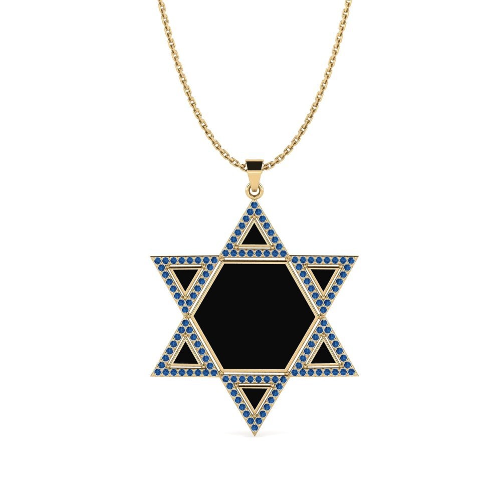 Zircônia azul escuro Pingente Feminino Bullu