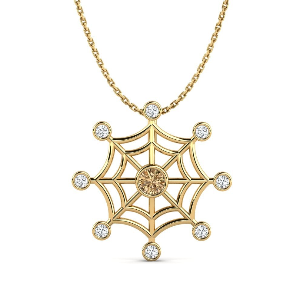 Diamante café Colgante de Mujer Buveno