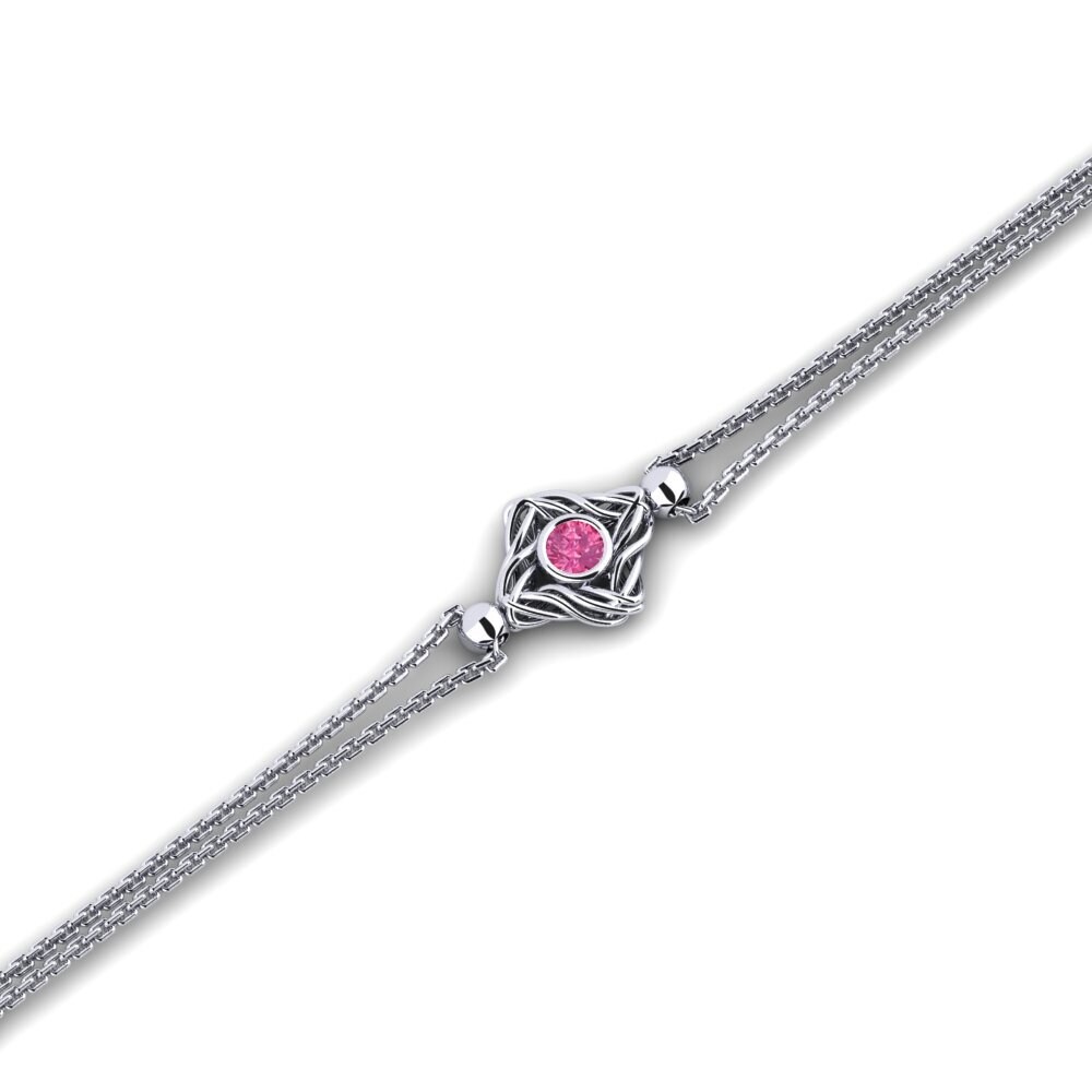 Paladio Turmalina rosa Pulsera de Mujer Dreaker