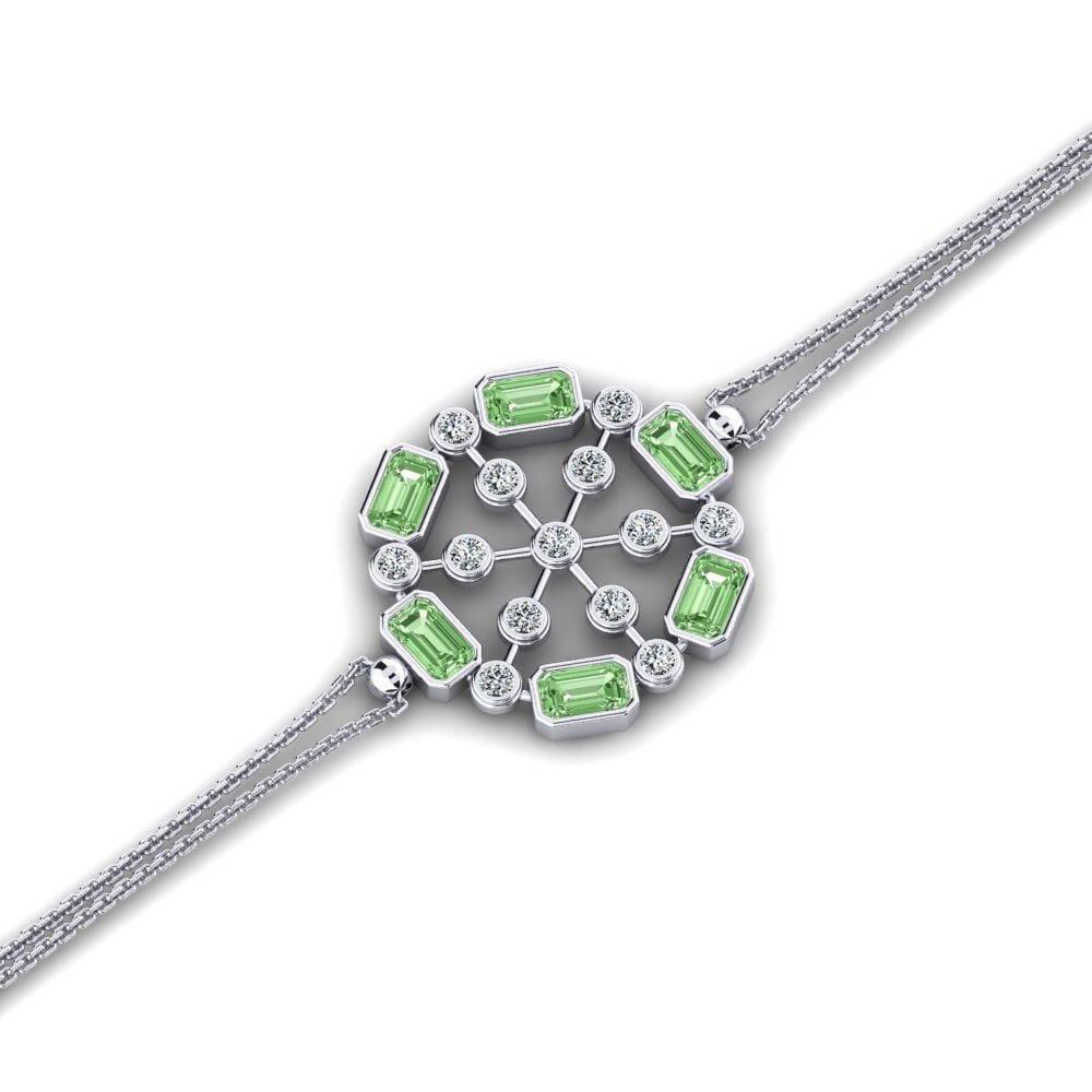 Paladio Diamante Verde Pulsera de Mujer Merlan