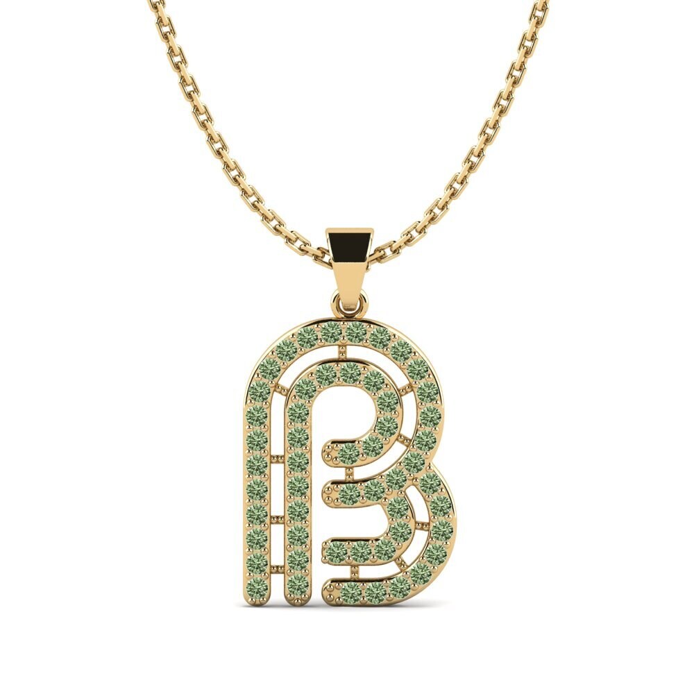 Grüner Diamant Damen anhänger Iribil - B
