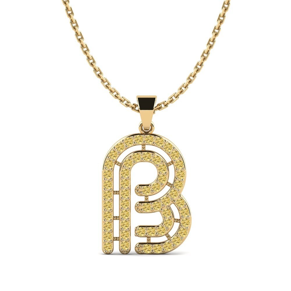 Gelber Diamant Damen anhänger Iribil - B