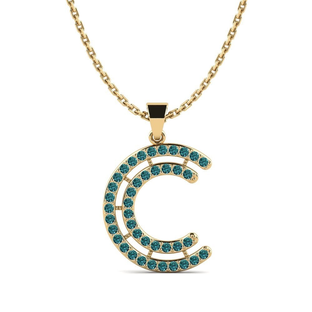 Blauer Diamant Damen anhänger Iribil - C