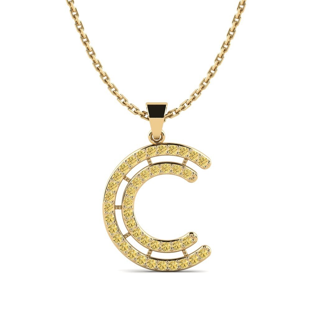 Gelber Diamant Damen anhänger Iribil - C