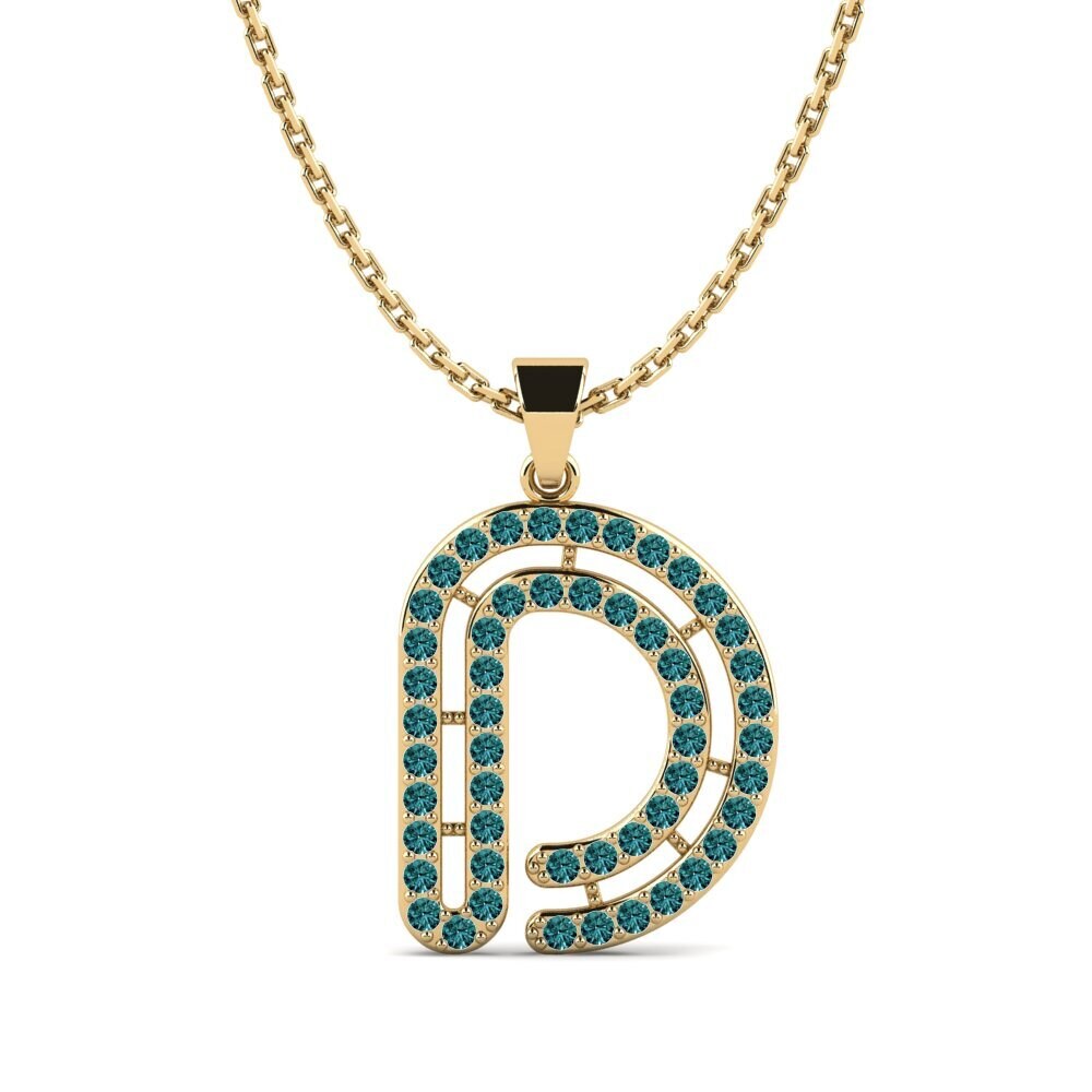 Blauer Diamant Damen anhänger Iribil - D