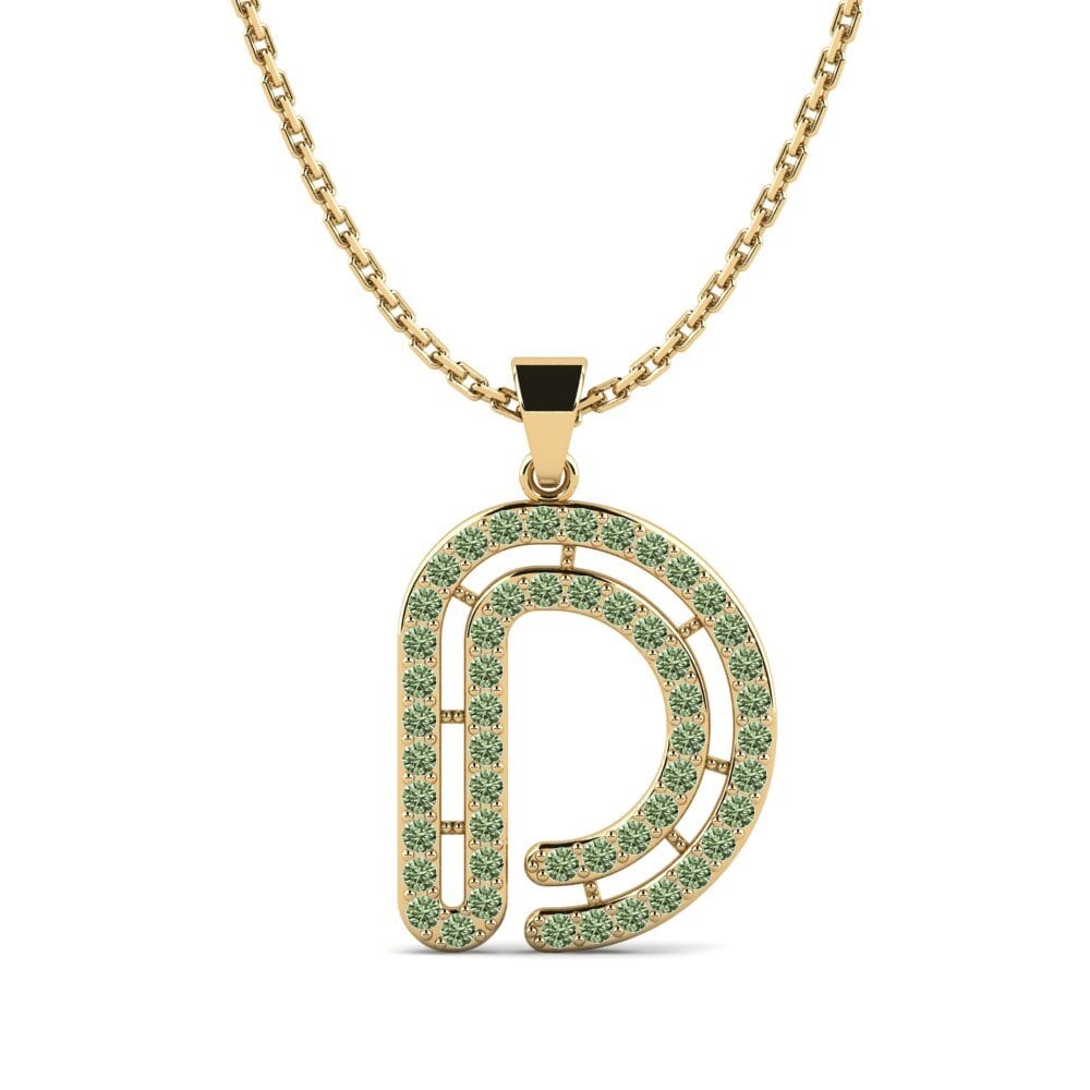 Grüner Diamant Damen anhänger Iribil - D