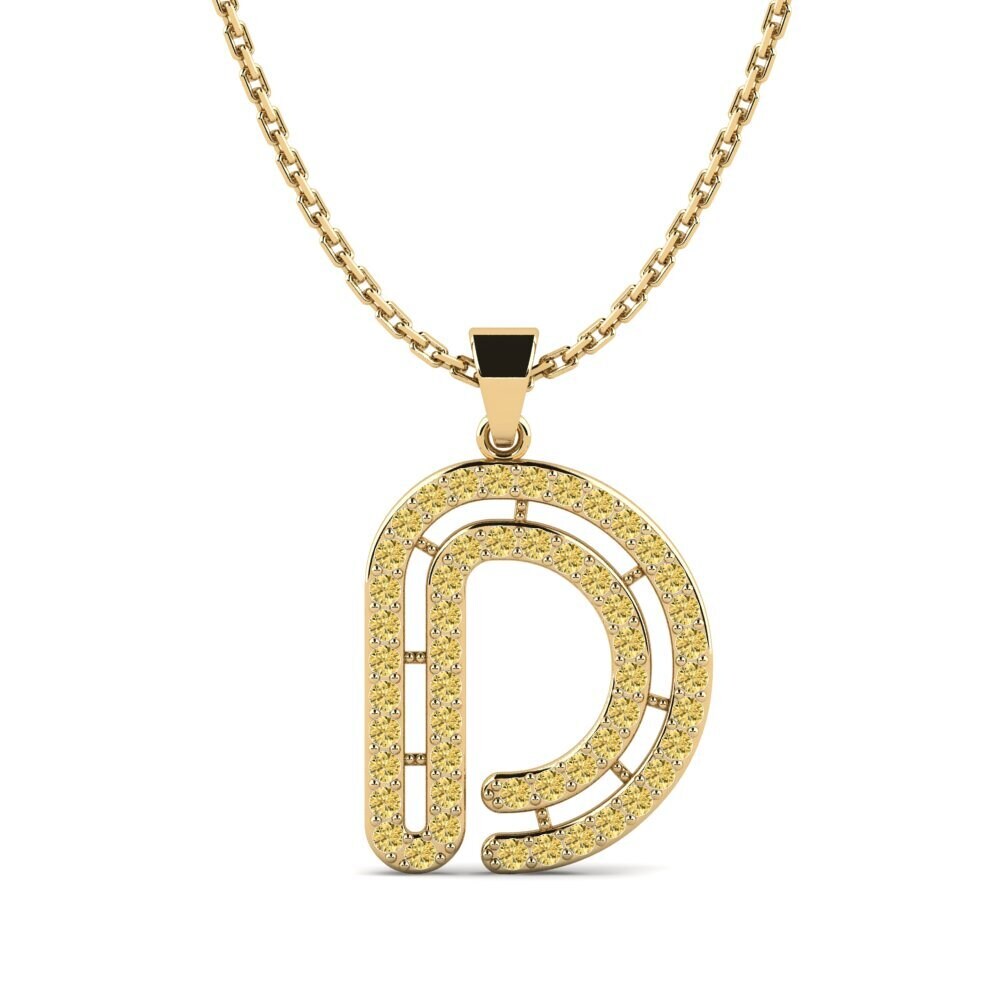 Gelber Diamant Damen anhänger Iribil - D