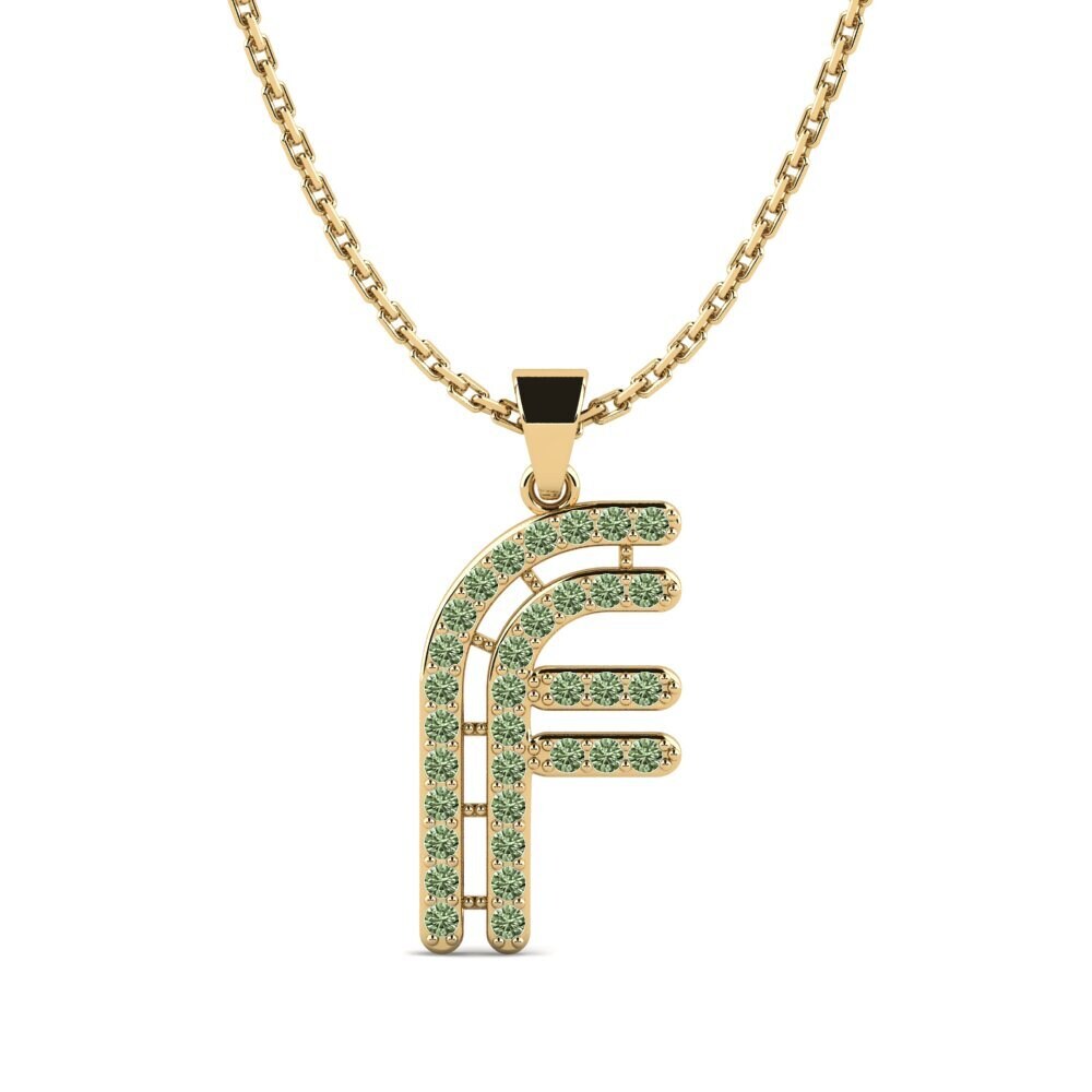 Grüner Diamant Damen anhänger Iribil - F