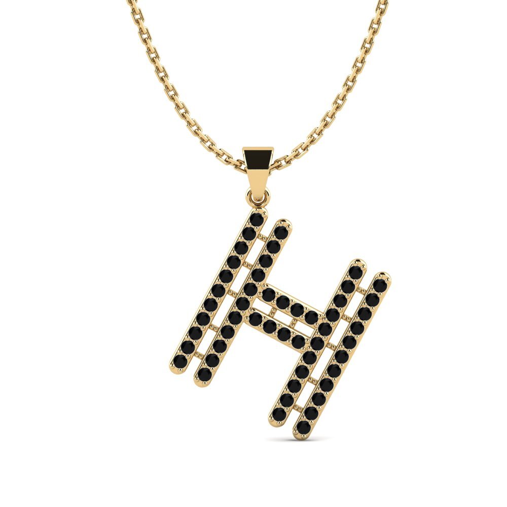 Schwarzer Diamant Damen anhänger Iribil - H