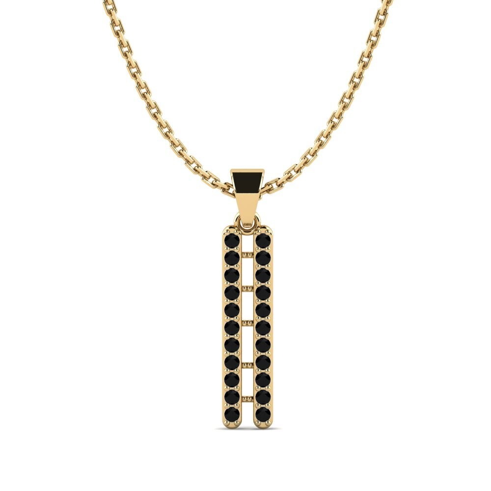 Schwarzer Onyx Damen anhänger Iribil - I