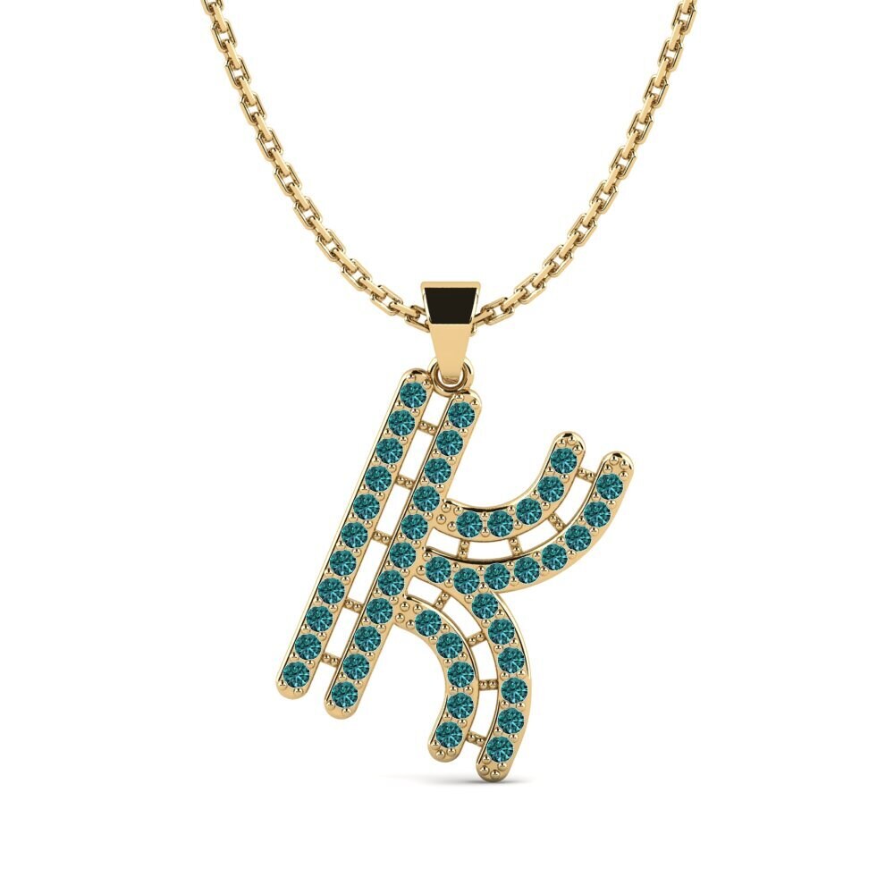 Blauer Diamant Damen anhänger Iribil - K