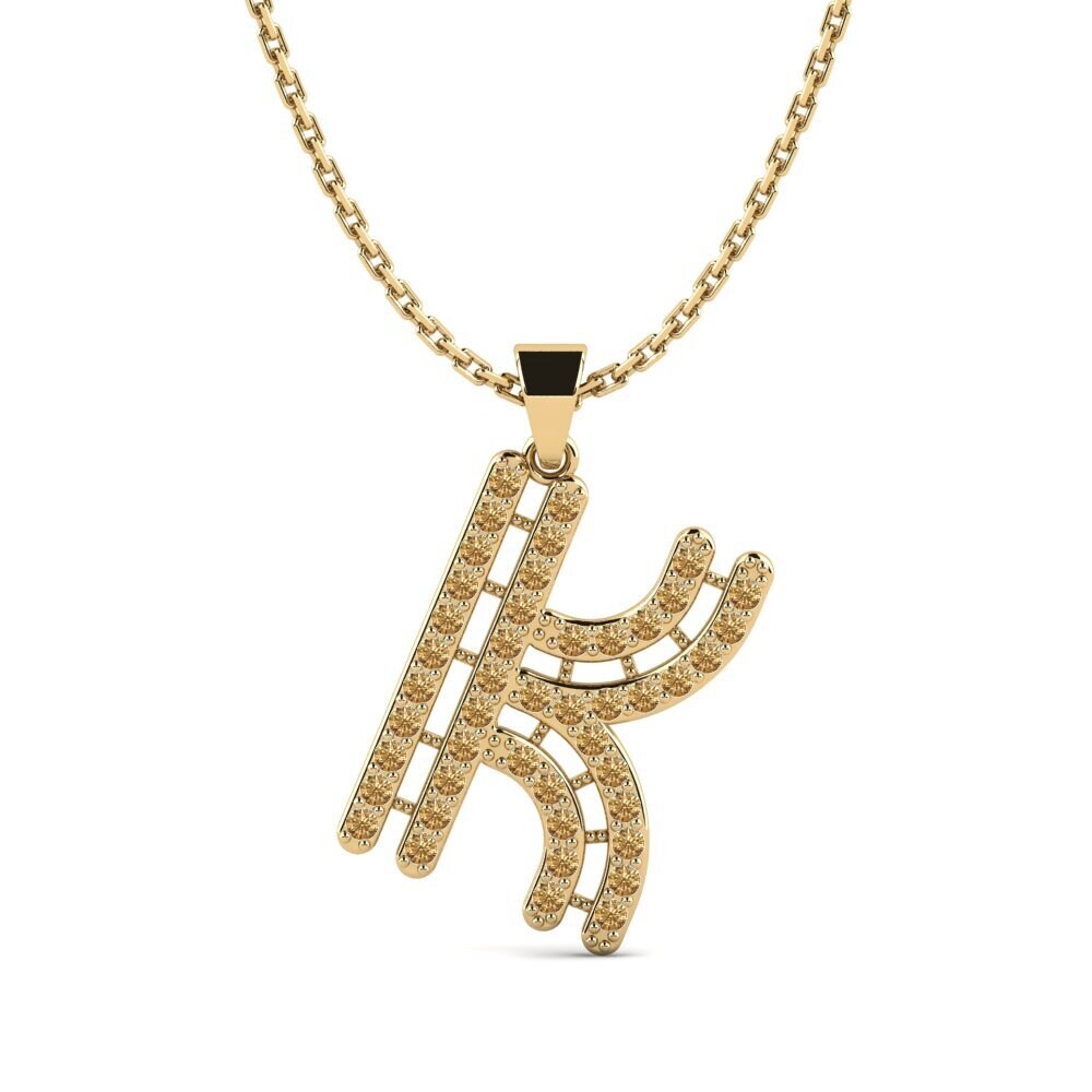 Brauner Diamant Damen anhänger Iribil - K